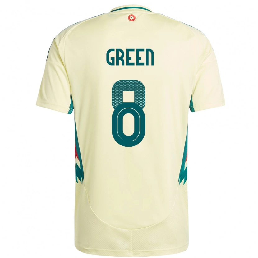 Danxen Damen Wales Clayton Green #8 Beige Gelb Auswärtstrikot Trikot 24-26 T-Shirt Schweiz