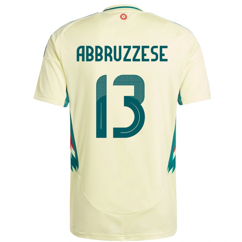 Danxen Damen Wales Rhys Abbruzzese #13 Beige Gelb Auswärtstrikot Trikot 24-26 T-Shirt Schweiz