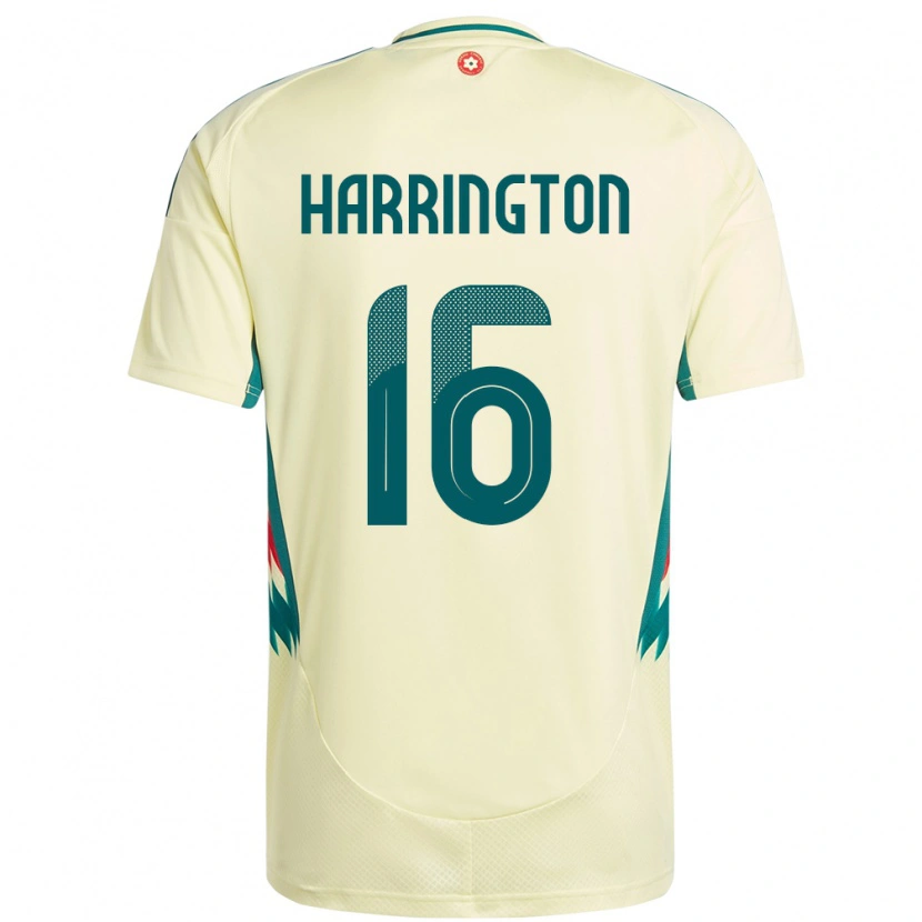 Danxen Damen Wales Ryan Harrington #16 Beige Gelb Auswärtstrikot Trikot 24-26 T-Shirt Schweiz