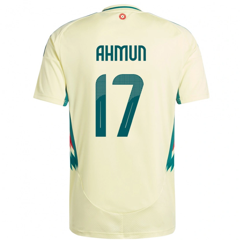 Danxen Damen Wales Ben Ahmun #17 Beige Gelb Auswärtstrikot Trikot 24-26 T-Shirt Schweiz