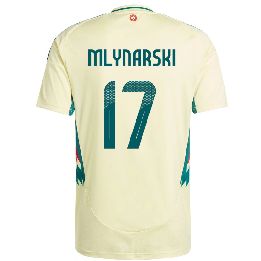 Danxen Damen Wales Patrick Mlynarski #17 Beige Gelb Auswärtstrikot Trikot 24-26 T-Shirt Schweiz