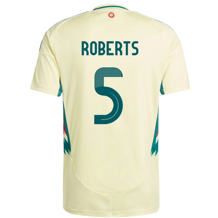 Danxen Damen Wales Rhiannon Roberts #5 Beige Gelb Auswärtstrikot Trikot 24-26 T-Shirt Schweiz