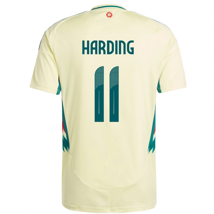 Danxen Damen Wales Natasha Harding #11 Beige Gelb Auswärtstrikot Trikot 24-26 T-Shirt Schweiz