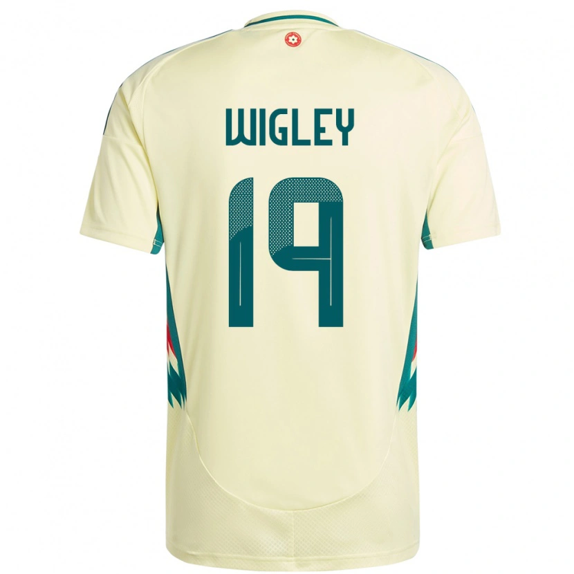 Danxen Damen Wales Morgan Wigley #19 Beige Gelb Auswärtstrikot Trikot 24-26 T-Shirt Schweiz