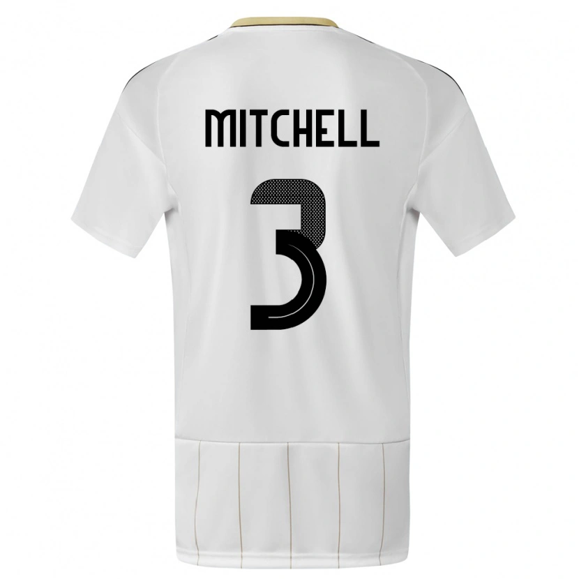 Danxen Damen Costa Rica Jeyland Mitchell #3 Weiß Auswärtstrikot Trikot 24-26 T-Shirt Schweiz