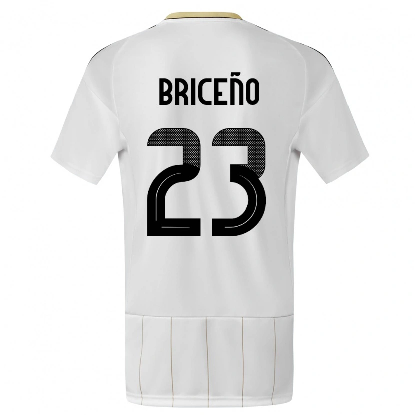 Danxen Damen Costa Rica Kevin Briceño #23 Weiß Auswärtstrikot Trikot 24-26 T-Shirt Schweiz