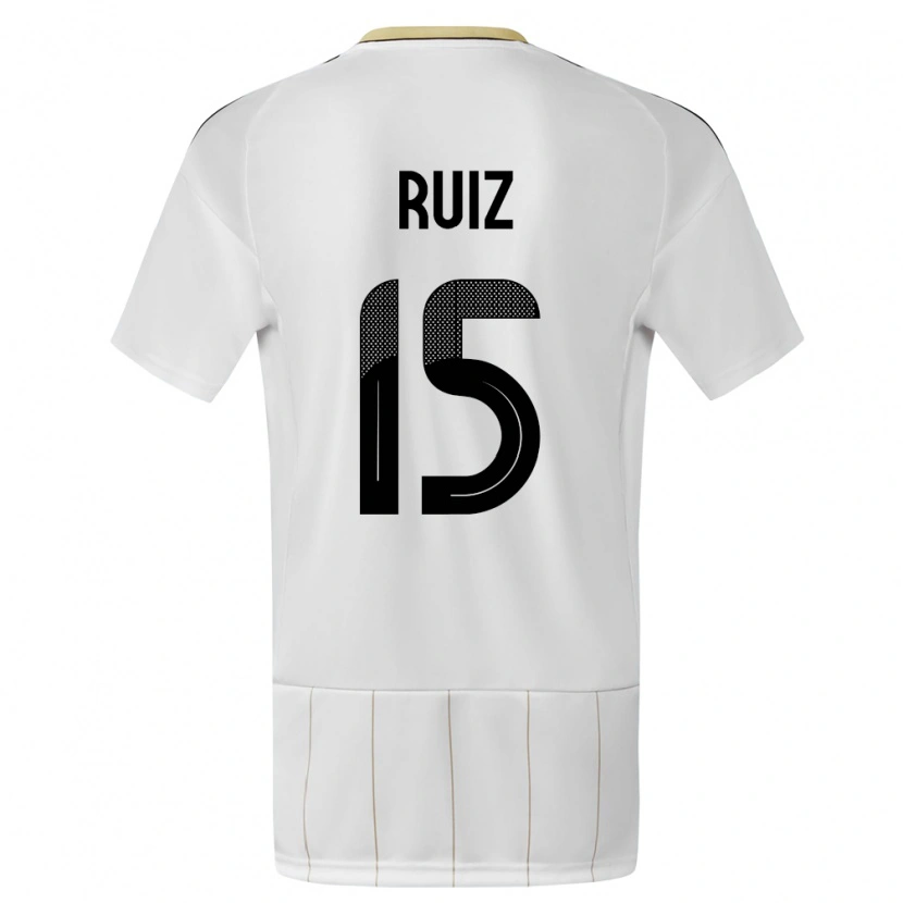 Danxen Damen Costa Rica John Ruiz #15 Weiß Auswärtstrikot Trikot 24-26 T-Shirt Schweiz