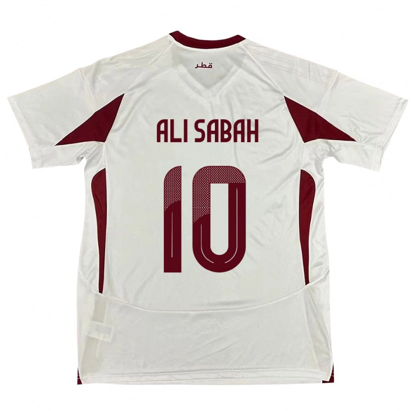 Danxen Damen Katar Khalid Ali Sabah #10 Weiß Auswärtstrikot Trikot 24-26 T-Shirt Schweiz