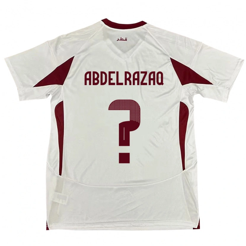 Danxen Damen Katar Yussef Abdelrazaq #0 Weiß Auswärtstrikot Trikot 24-26 T-Shirt Schweiz