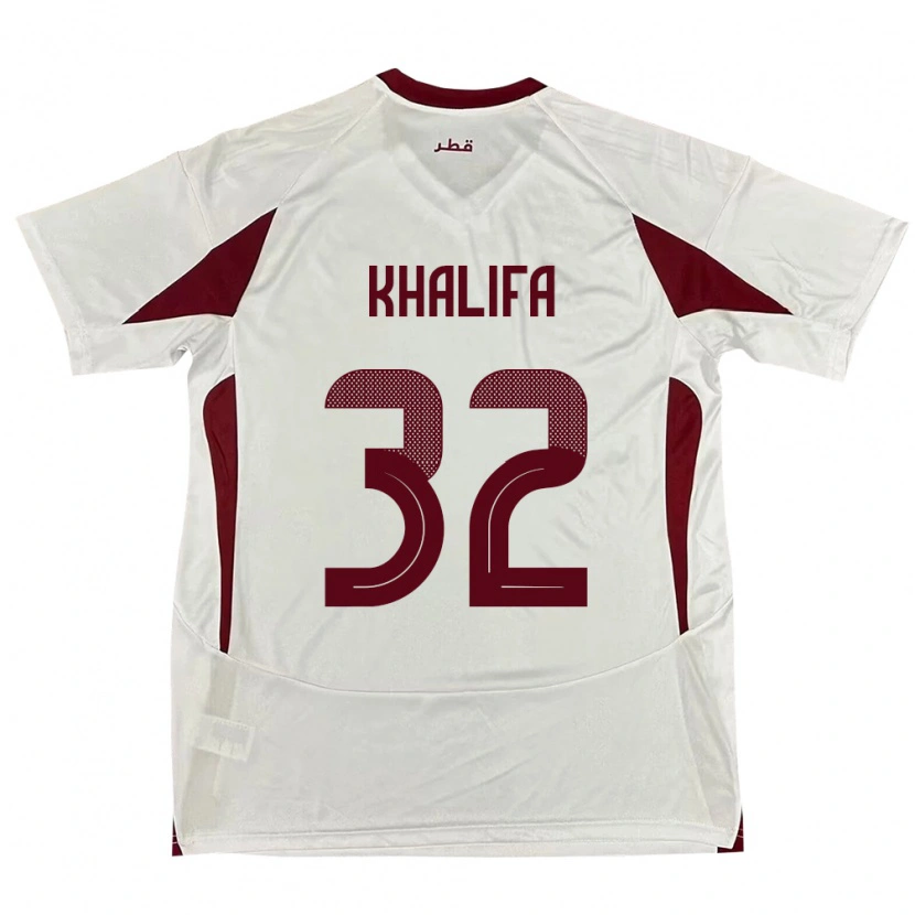 Danxen Damen Katar Duana Khalifa #32 Weiß Auswärtstrikot Trikot 24-26 T-Shirt Schweiz
