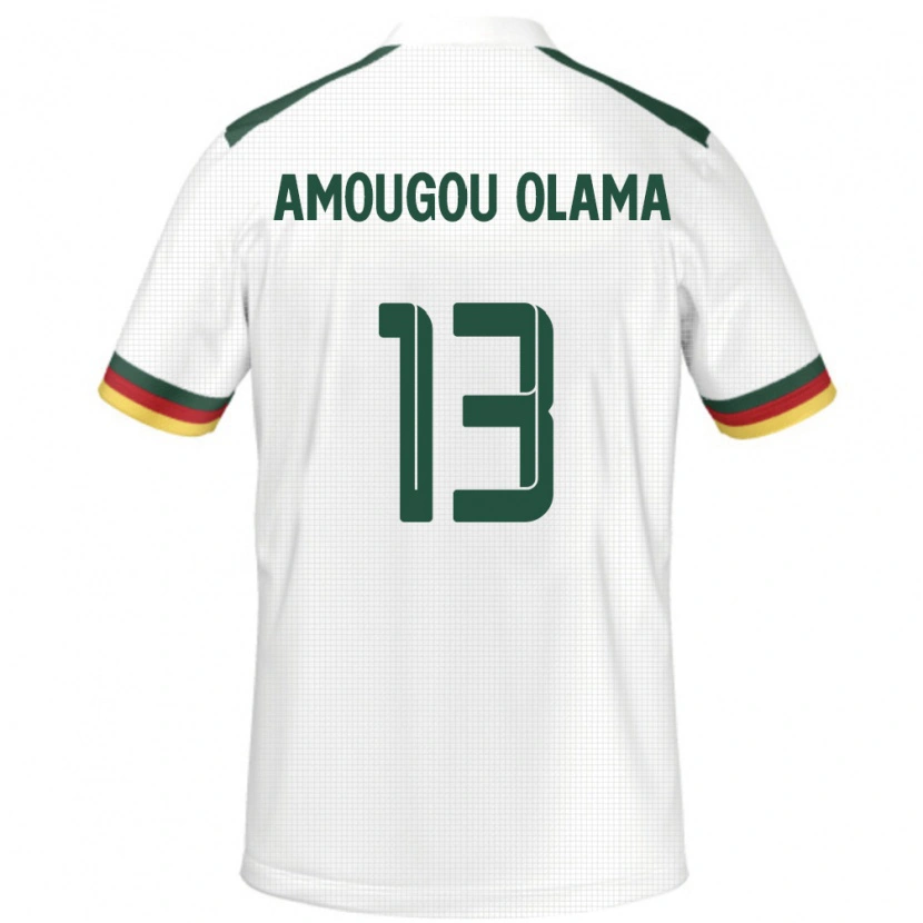 Danxen Damen Kamerun Maurel Amougou Olama #13 Weiß Auswärtstrikot Trikot 24-26 T-Shirt Schweiz