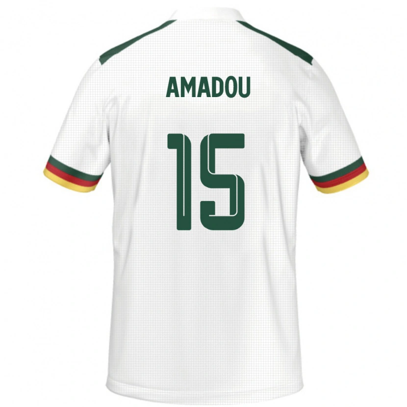 Danxen Damen Kamerun Daouda Amadou #15 Weiß Auswärtstrikot Trikot 24-26 T-Shirt Schweiz