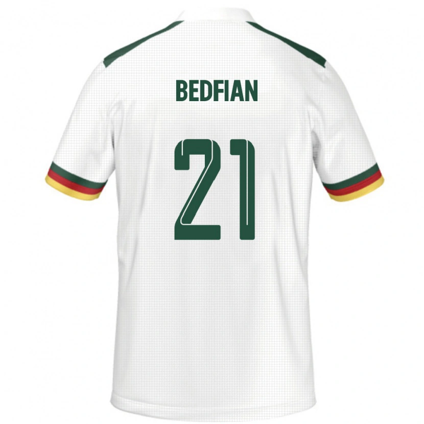 Danxen Damen Kamerun Wilfried Bedfian #21 Weiß Auswärtstrikot Trikot 24-26 T-Shirt Schweiz