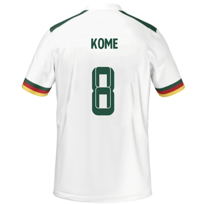 Danxen Damen Kamerun Fadimatou Kome #8 Weiß Auswärtstrikot Trikot 24-26 T-Shirt Schweiz