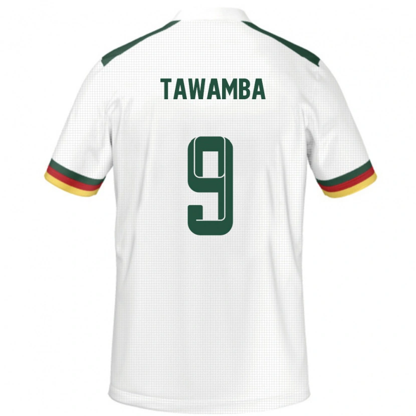 Danxen Damen Kamerun Leandre Tawamba #9 Weiß Auswärtstrikot Trikot 24-26 T-Shirt Schweiz