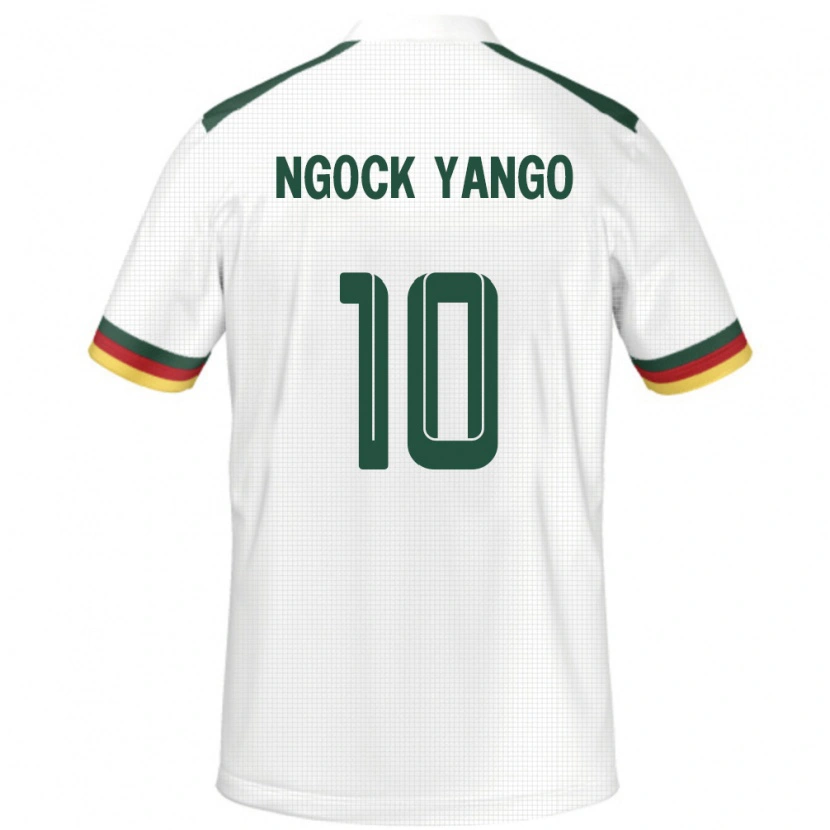 Danxen Damen Kamerun Grace Ngock Yango #10 Weiß Auswärtstrikot Trikot 24-26 T-Shirt Schweiz