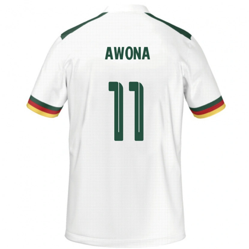 Danxen Damen Kamerun Aurelle Awona #11 Weiß Auswärtstrikot Trikot 24-26 T-Shirt Schweiz
