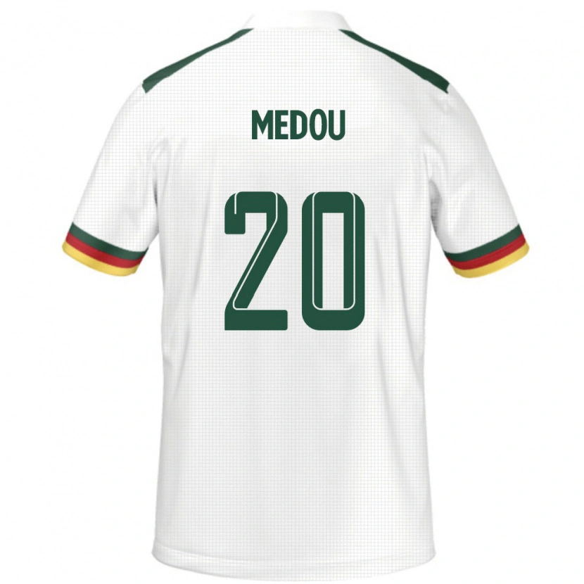 Danxen Damen Kamerun Marc Medou #20 Weiß Auswärtstrikot Trikot 24-26 T-Shirt Schweiz