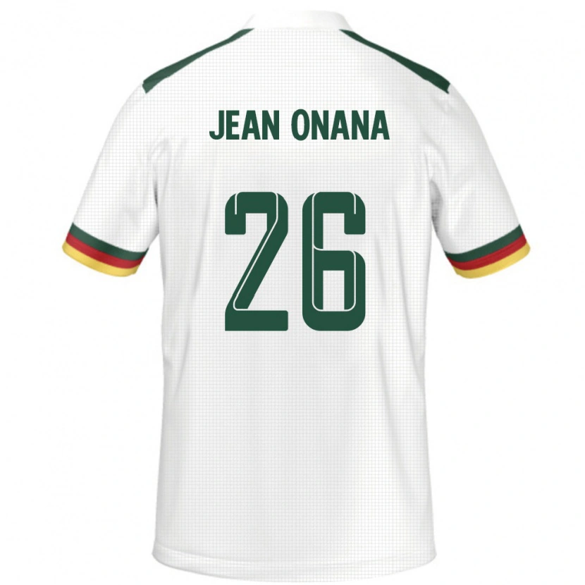 Danxen Damen Kamerun Jean Onana #26 Weiß Auswärtstrikot Trikot 24-26 T-Shirt Schweiz