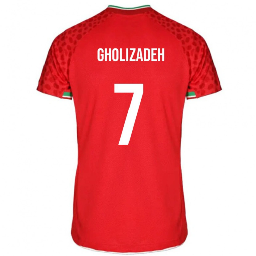 Danxen Damen Iran Esmaeil Gholizadeh #7 Rot Auswärtstrikot Trikot 24-26 T-Shirt Schweiz