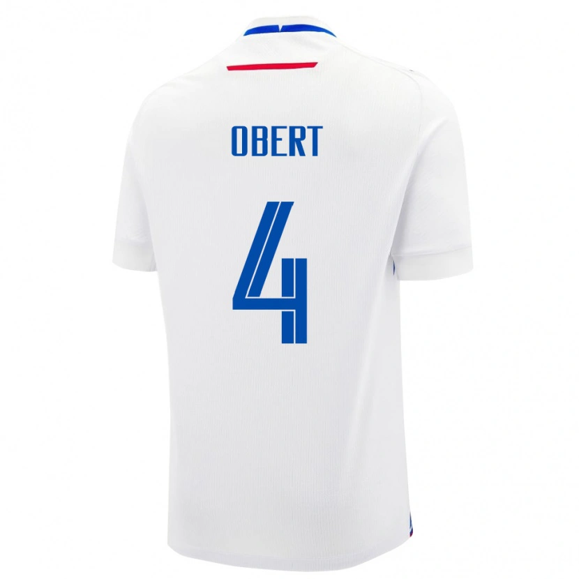 Danxen Damen Slowakei Adam Obert #4 Weiß Auswärtstrikot Trikot 24-26 T-Shirt Schweiz