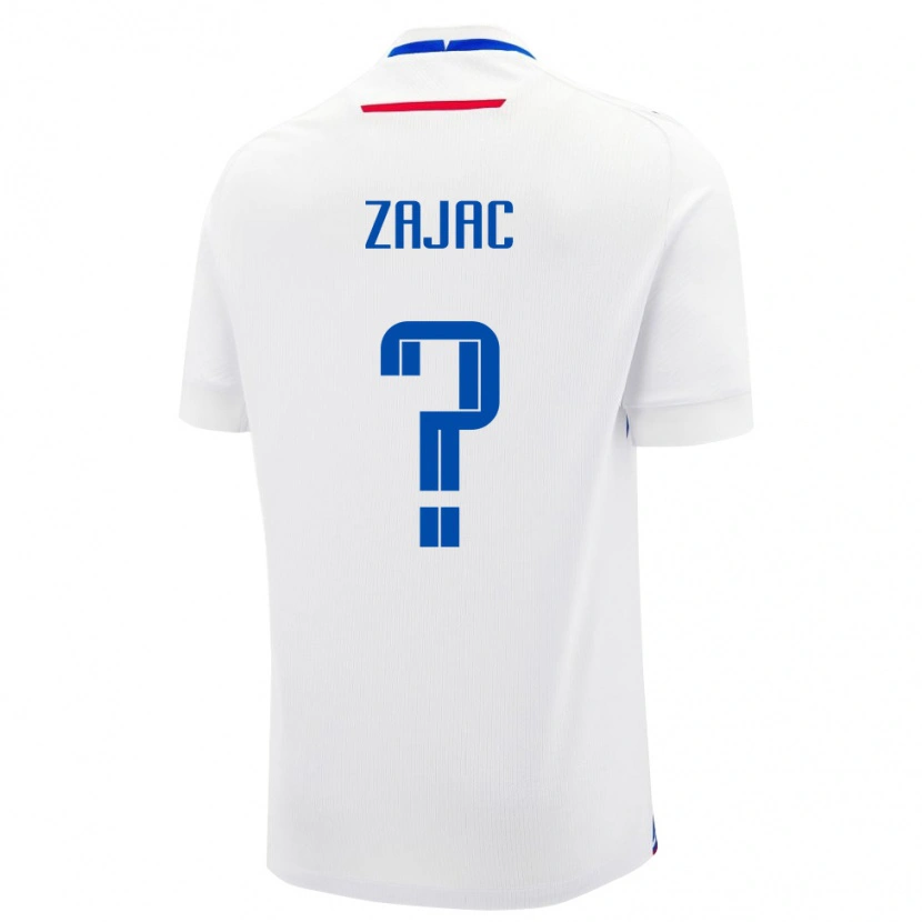 Danxen Damen Slowakei Sebastian Zajac #0 Weiß Auswärtstrikot Trikot 24-26 T-Shirt Schweiz
