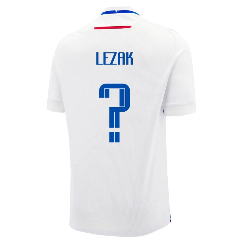 Danxen Damen Slowakei Jakub Lezak #0 Weiß Auswärtstrikot Trikot 24-26 T-Shirt Schweiz