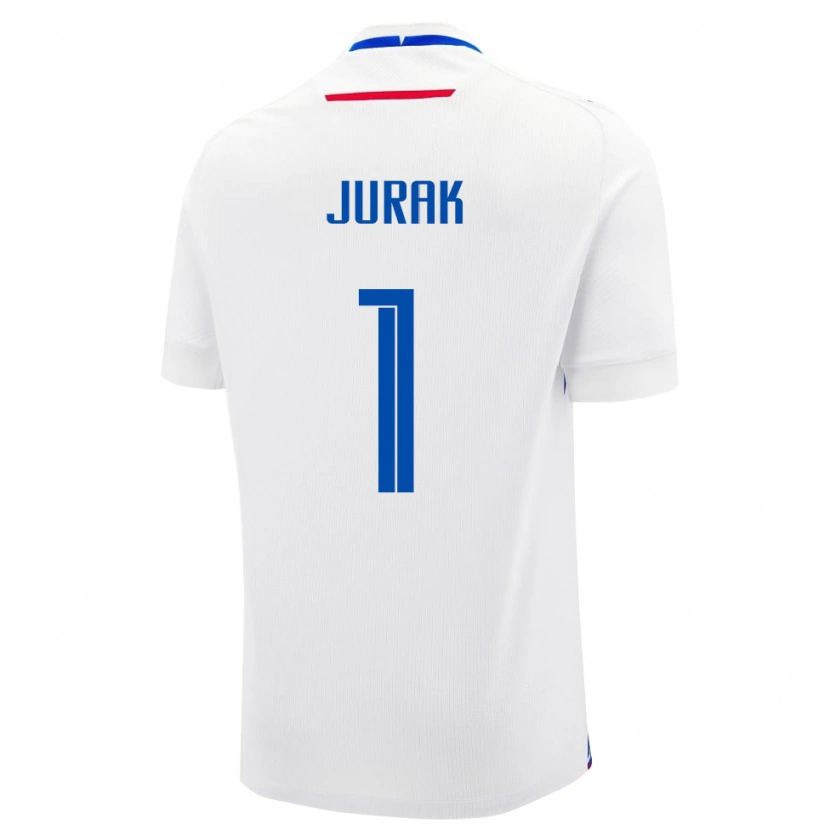 Danxen Damen Slowakei Marek Jurak #1 Weiß Auswärtstrikot Trikot 24-26 T-Shirt Schweiz