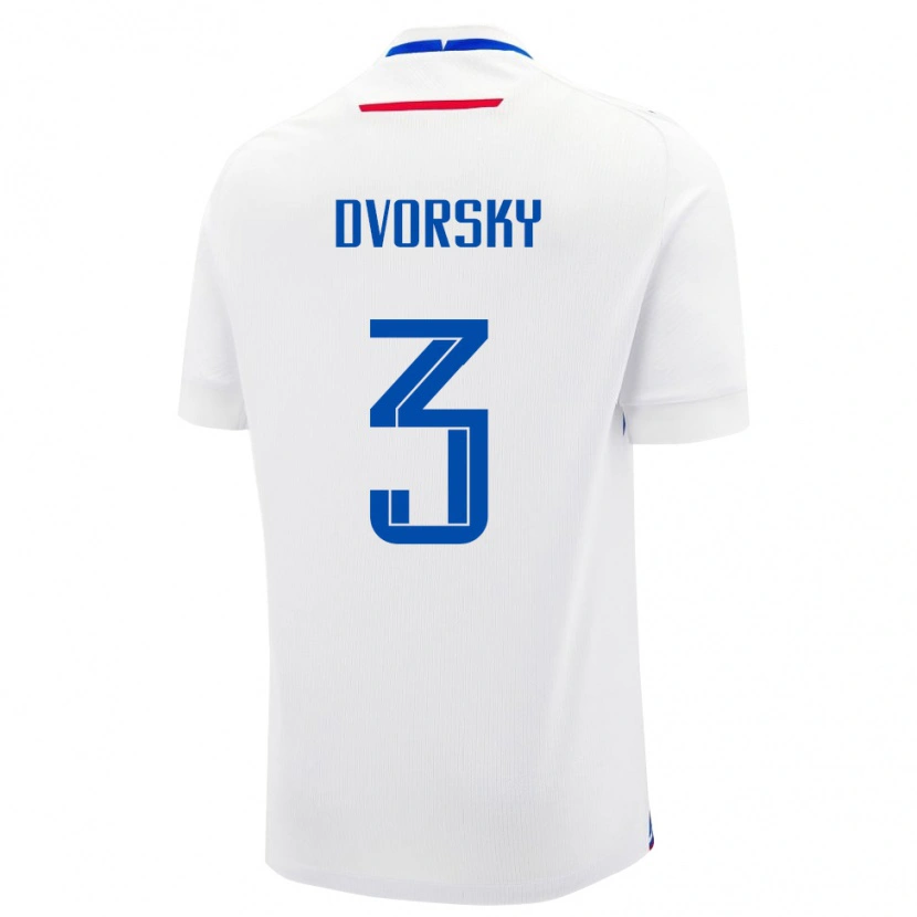 Danxen Damen Slowakei Lukas Dvorsky #3 Weiß Auswärtstrikot Trikot 24-26 T-Shirt Schweiz