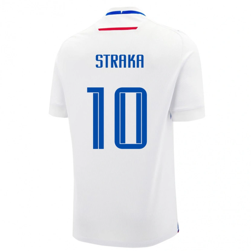 Danxen Damen Slowakei David Straka #10 Weiß Auswärtstrikot Trikot 24-26 T-Shirt Schweiz