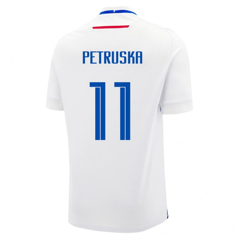 Danxen Damen Slowakei Robert Petruska #11 Weiß Auswärtstrikot Trikot 24-26 T-Shirt Schweiz