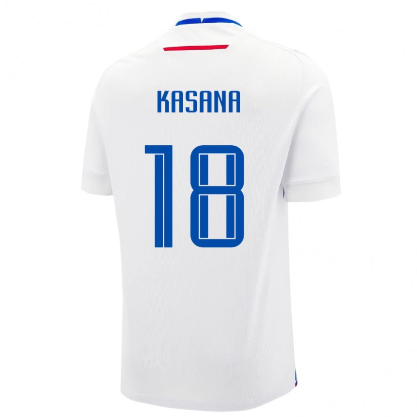 Danxen Damen Slowakei Fedor Kasana #18 Weiß Auswärtstrikot Trikot 24-26 T-Shirt Schweiz