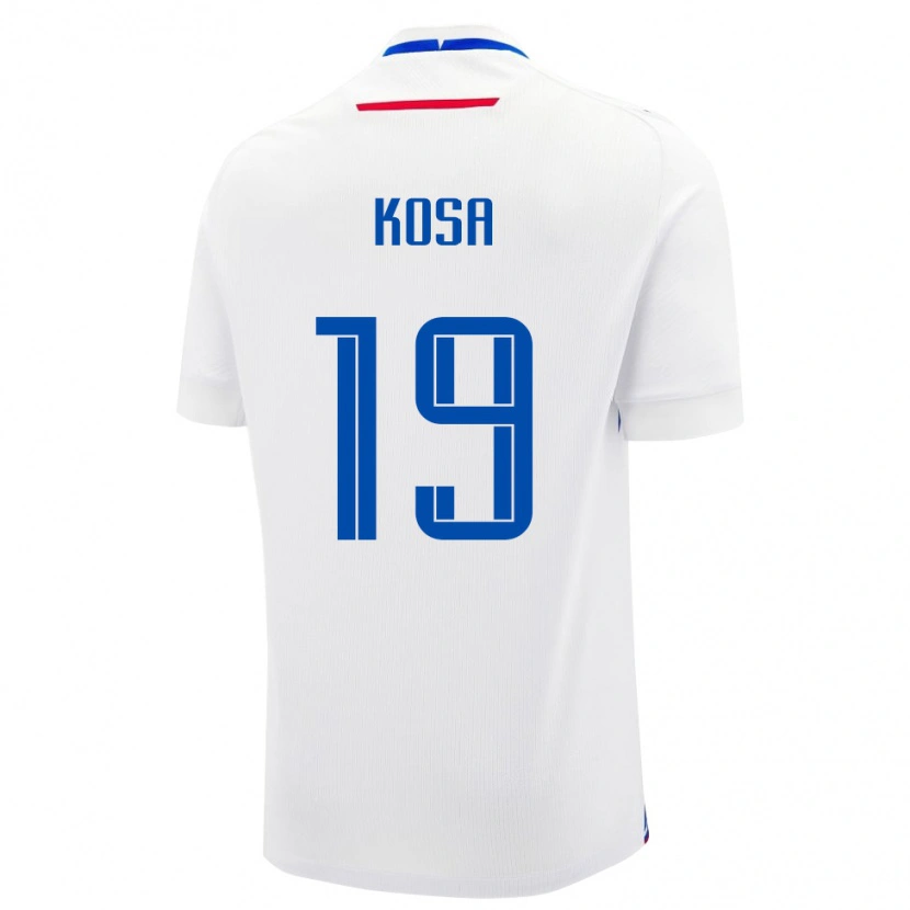 Danxen Damen Slowakei Frantisek Kosa #19 Weiß Auswärtstrikot Trikot 24-26 T-Shirt Schweiz