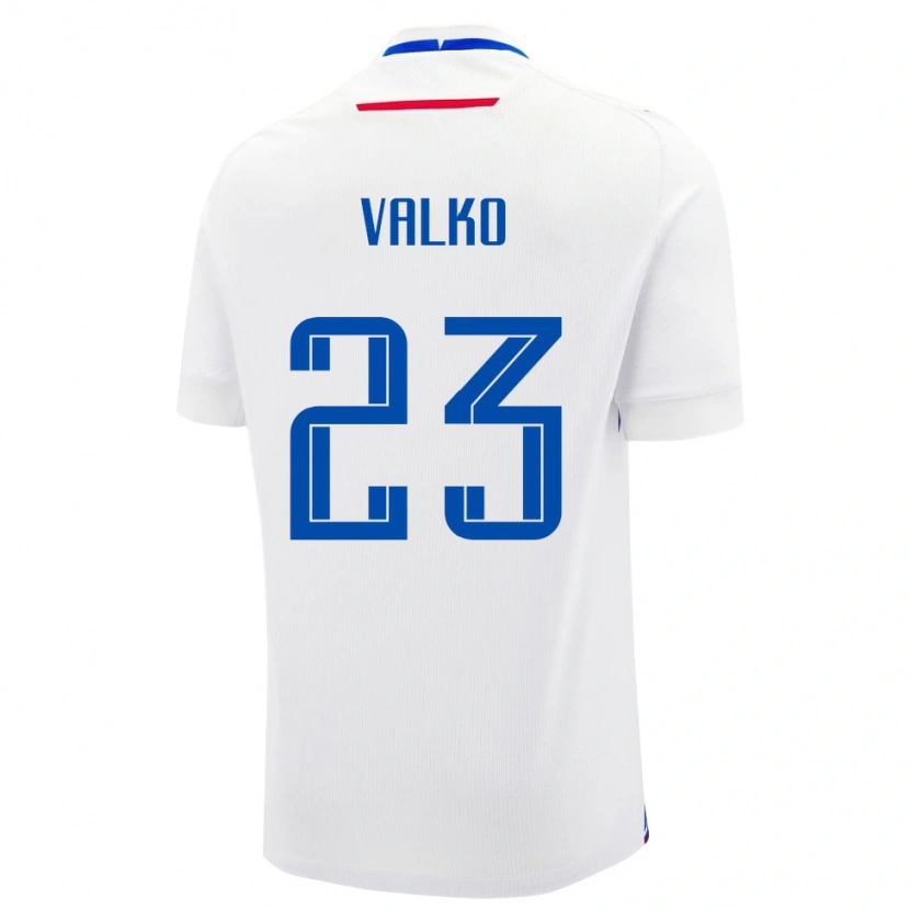 Danxen Damen Slowakei Bruno Valko #23 Weiß Auswärtstrikot Trikot 24-26 T-Shirt Schweiz