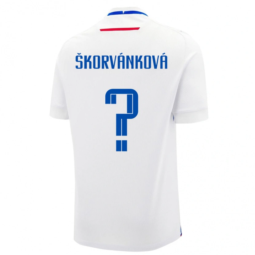 Danxen Damen Slowakei Dominika Škorvánková #0 Weiß Auswärtstrikot Trikot 24-26 T-Shirt Schweiz