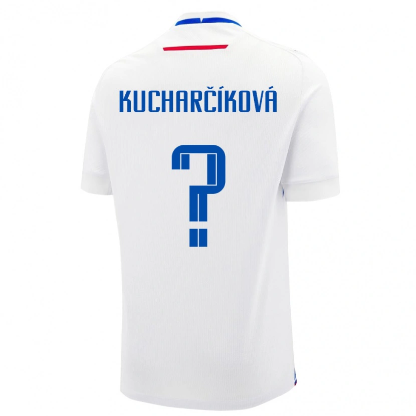 Danxen Damen Slowakei Dominika Kucharčíková #0 Weiß Auswärtstrikot Trikot 24-26 T-Shirt Schweiz