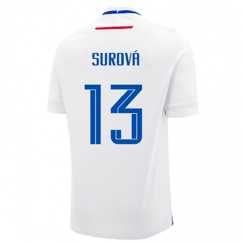 Danxen Damen Slowakei Aneta Surová #13 Weiß Auswärtstrikot Trikot 24-26 T-Shirt Schweiz