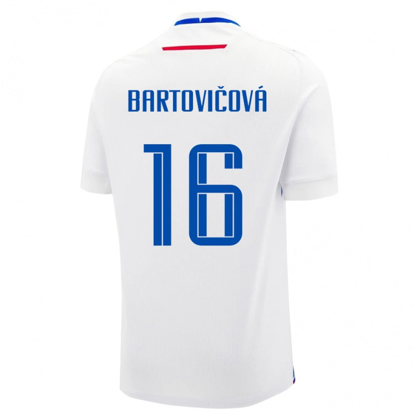 Danxen Damen Slowakei Diana Bartovičová #16 Weiß Auswärtstrikot Trikot 24-26 T-Shirt Schweiz