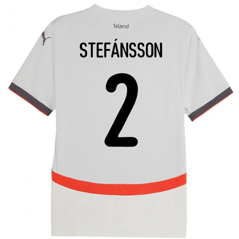 Danxen Damen Island Stefán Gísli Stefánsson #2 Weiß Auswärtstrikot Trikot 24-26 T-Shirt Schweiz