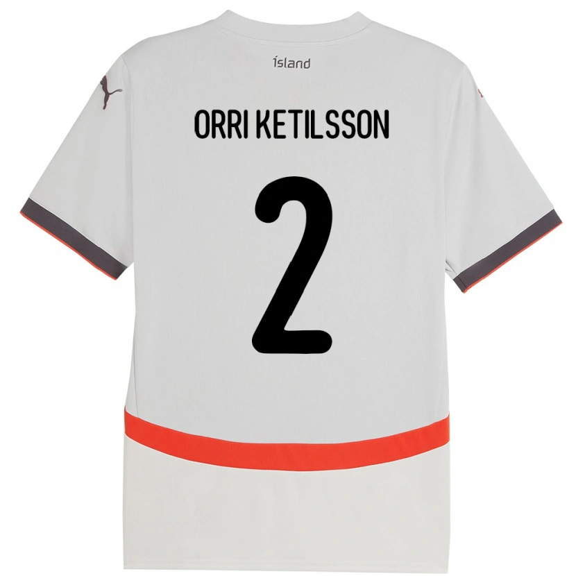 Danxen Damen Island Ketill Orri Ketilsson #2 Weiß Auswärtstrikot Trikot 24-26 T-Shirt Schweiz
