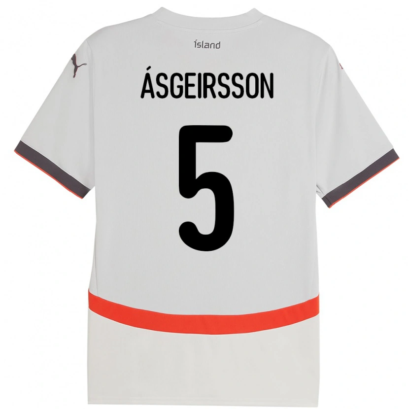 Danxen Damen Island Sölvi Snaer Ásgeirsson #5 Weiß Auswärtstrikot Trikot 24-26 T-Shirt Schweiz