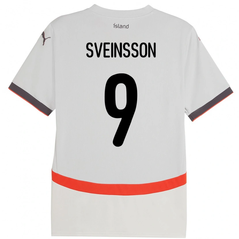 Danxen Damen Island Rúnar Dadi Vatsndal Sveinsson #9 Weiß Auswärtstrikot Trikot 24-26 T-Shirt Schweiz