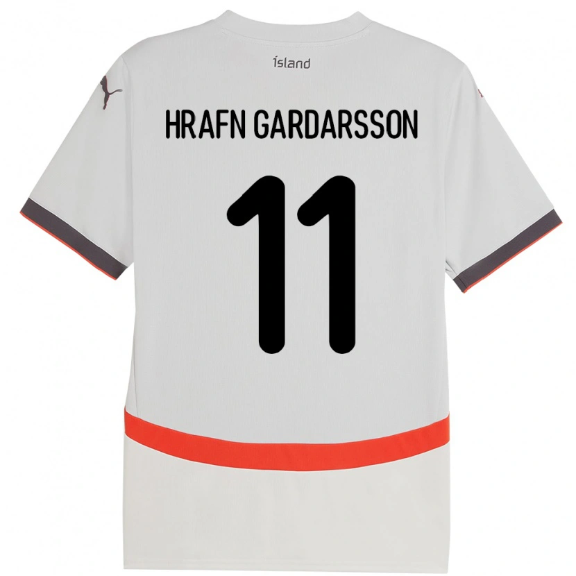 Danxen Damen Island Bjarki Hrafn Gardarsson #11 Weiß Auswärtstrikot Trikot 24-26 T-Shirt Schweiz