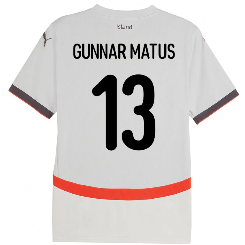 Danxen Damen Island Aron Gunnar Matus #13 Weiß Auswärtstrikot Trikot 24-26 T-Shirt Schweiz