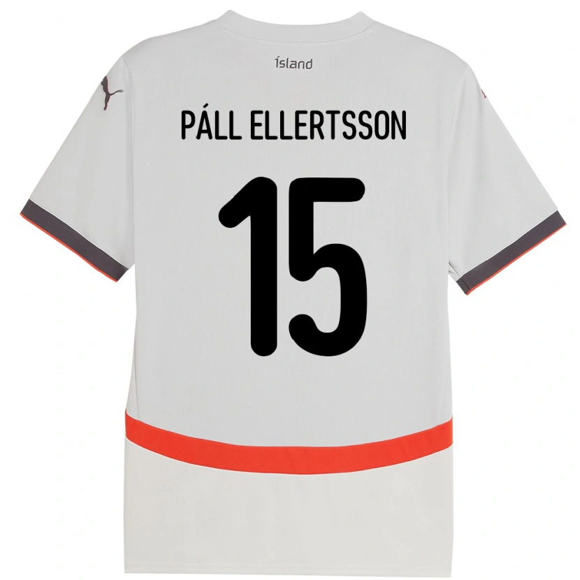 Danxen Damen Island Markús Páll Ellertsson #15 Weiß Auswärtstrikot Trikot 24-26 T-Shirt Schweiz