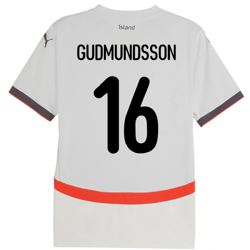 Danxen Damen Island Jón Breki Gudmundsson #16 Weiß Auswärtstrikot Trikot 24-26 T-Shirt Schweiz