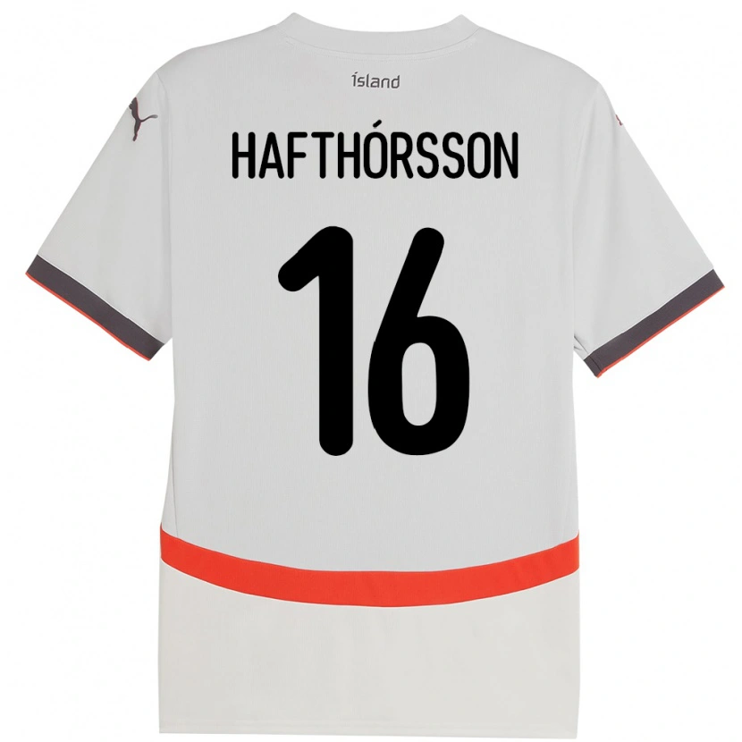 Danxen Damen Island Gestur Alexander Hafthórsson #16 Weiß Auswärtstrikot Trikot 24-26 T-Shirt Schweiz
