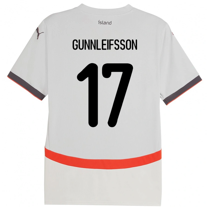 Danxen Damen Island Gunnleifur Orri Gunnleifsson #17 Weiß Auswärtstrikot Trikot 24-26 T-Shirt Schweiz