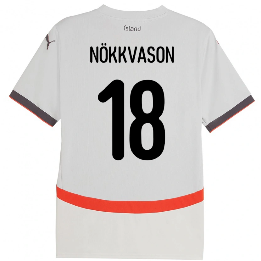 Danxen Damen Island Gudmundur Baldvin Nökkvason #18 Weiß Auswärtstrikot Trikot 24-26 T-Shirt Schweiz