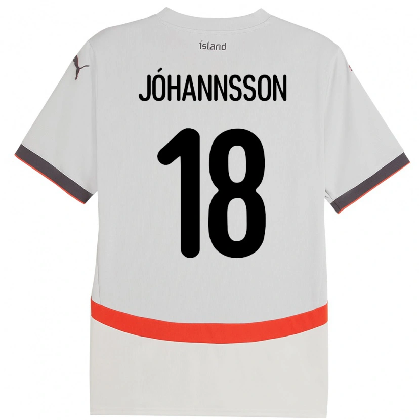 Danxen Damen Island Helgi Jóhannsson #18 Weiß Auswärtstrikot Trikot 24-26 T-Shirt Schweiz